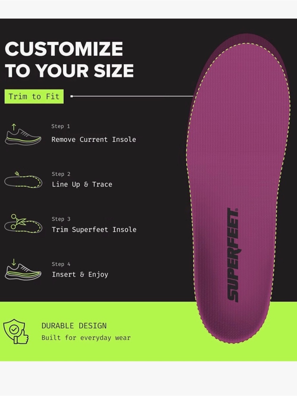 Superfeet Insoles, Brand New without package